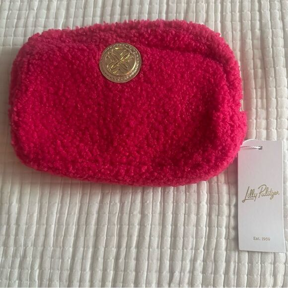 Lilly Pulitzer Pink, Jeanie Sherpa Crossbody Bag. - Picture 3 of 8